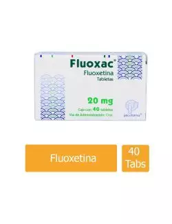 Fluoxac® 20 mg - Caja con 40 tabletas | Fluoxetina | Psicofarma