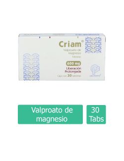 Criam 600 mg Caja Con 30 Tabletas
