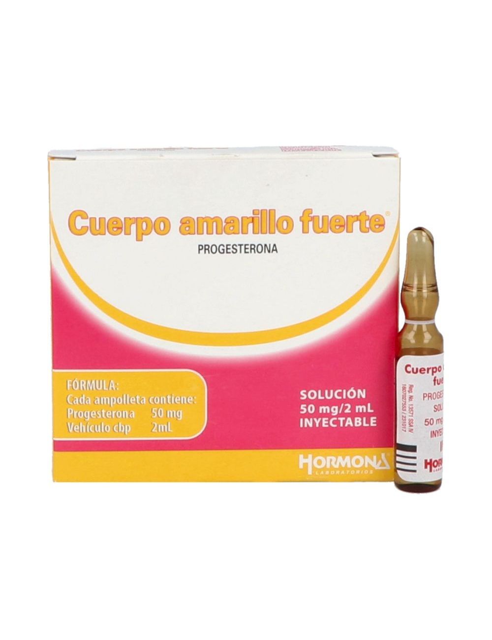 Cuerpo Amarillo Fuerte Solución Inyectable Caja con 6 ampolletas de 2 mL