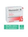 Hemosin K Solución Inyectable 10 mg / 10 mg Caja Con 3 Aplicaciones