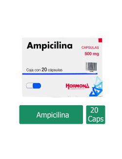 Ampicilina Cápsulas 500 mg Caja Con 20 Cápsulas - RX2