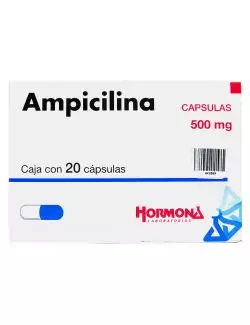 Ampicilina Cápsulas 500 mg Caja Con 20 Cápsulas - RX2