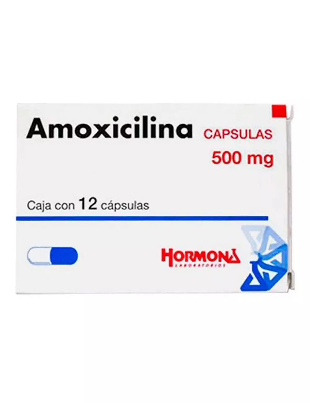 Amoxicilina Cápsulas 500 mg Caja Con 12 Cápsulas - RX2