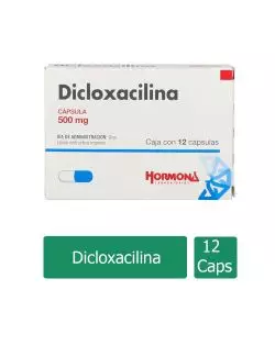 Dicloxacilina 500 mg Caja Con 12 Cápsulas -RX2