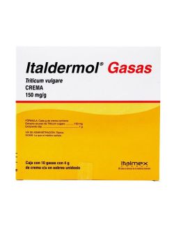Italdermol® 150mg/g (Triticum vulgare) - Caja con 10 Gasas (4g c/u) - Italmex Pharma