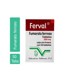 Ferval 200 mg Caja Con Frasco Con 50 Tabletas