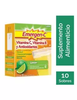 Emergen-C Suplemento Alimenticio Sabor Limón Con 10 Sobres