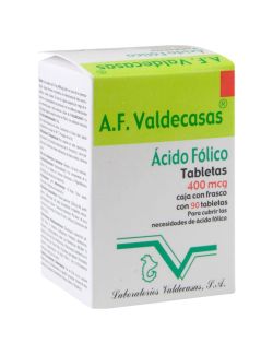 Ácido Fólico 400 Mcg Caja Con Frasco Con 90 Tabletas