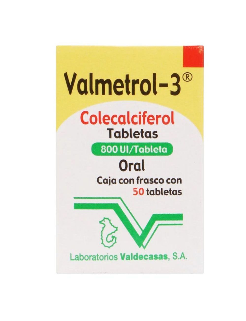 Valmetrol 3 800 Ui Caja Con Frasco Con 50 Tabletas