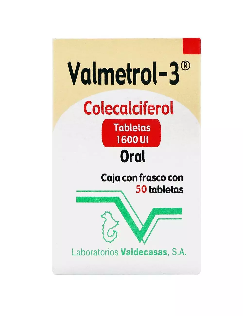 Valmetrol-3 1600 UI Caja Con Frasco Con 50 Tabletas