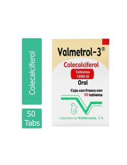 Valmetrol-3 1600 UI Caja Con Frasco Con 50 Tabletas