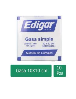 Gasa Edigar 10X10cm Bolsa Con 10 piezas