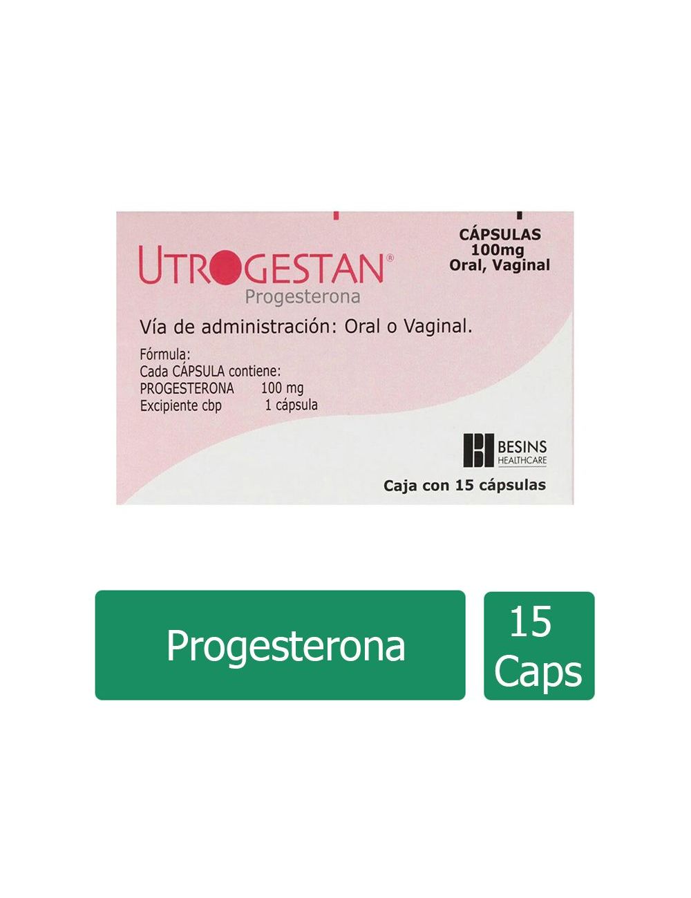 Precio Utrogestan 100 mg con 15 cápsulas Farmalisto MX