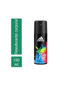 DESODORANTE CORPORAL ADIDAS TEAM FIVE  AEROSOL CON 150 ML