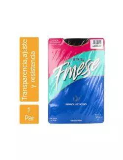 Pantimedia Finesse Likra Mediana Color negro Con 1 Pieza