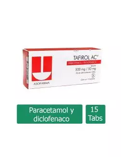 Tafirol Ac 500 mg / 50 mg Caja Con 15 Tabletas