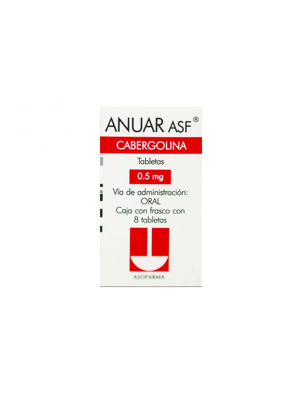 Anuar ASF 0.5 mg Caja con Frasco con 8 Tabletas