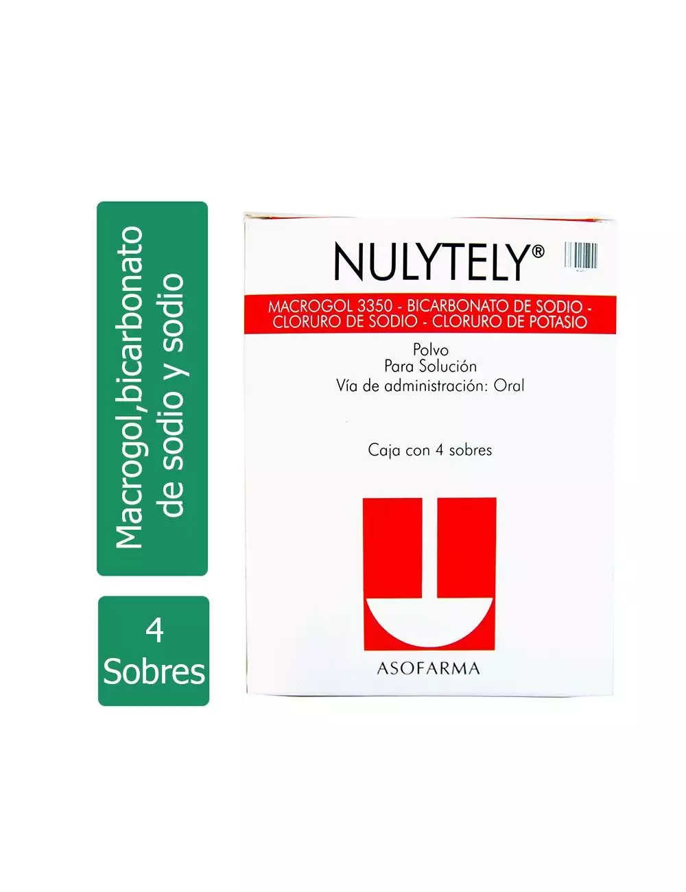 Nulytely® - 4 Sobres (Macrogol 3350 + Electrolitos) - Asofarma