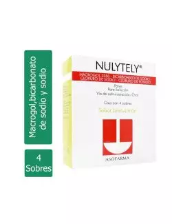 Nulytely® - 4 sobres sabor lima-limón - Macrogol 3350 + electrolitos - Asofarma
