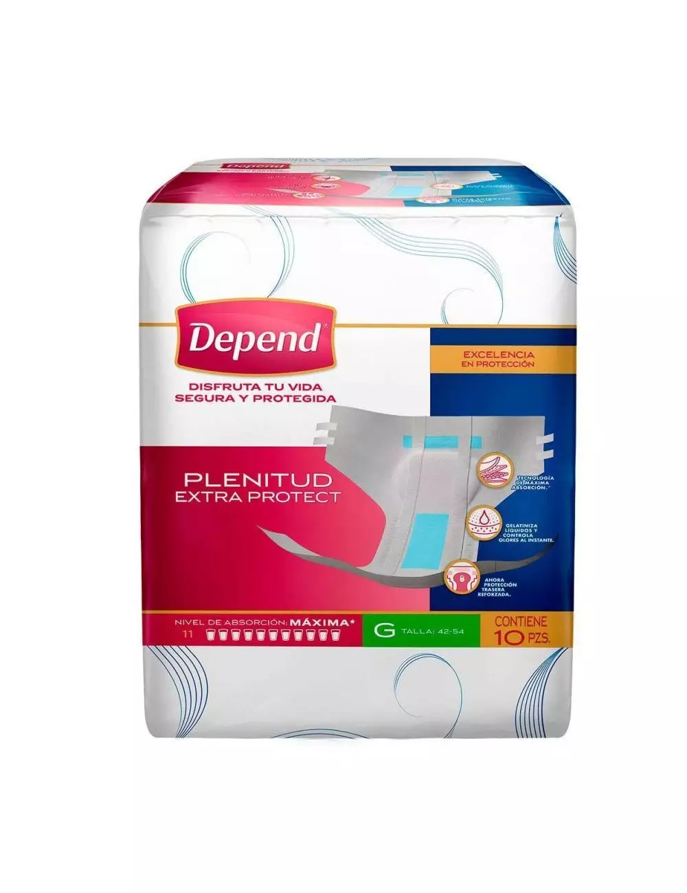 Depend Plenitud Bolsa Con 10 Piezas