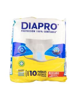 Diapro Confort Mediano Talla 31-46 Paquete Con 10 Pañales