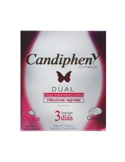 Candiphen - V 200 mg Dual Caja Con Óvulos Y Crema 1 % Para 3 Días