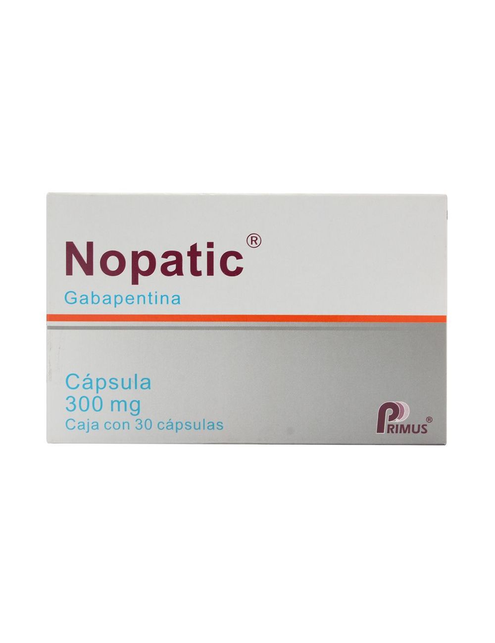 Nopatic 300 mg Caja Con 30 Cápsulas