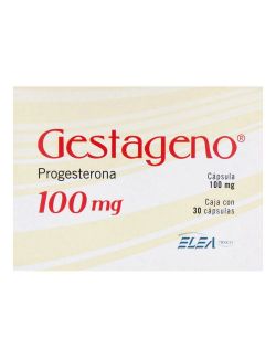 Gestageno® 100 mg - Caja con 30 Cápsulas | Progesterona | Elea