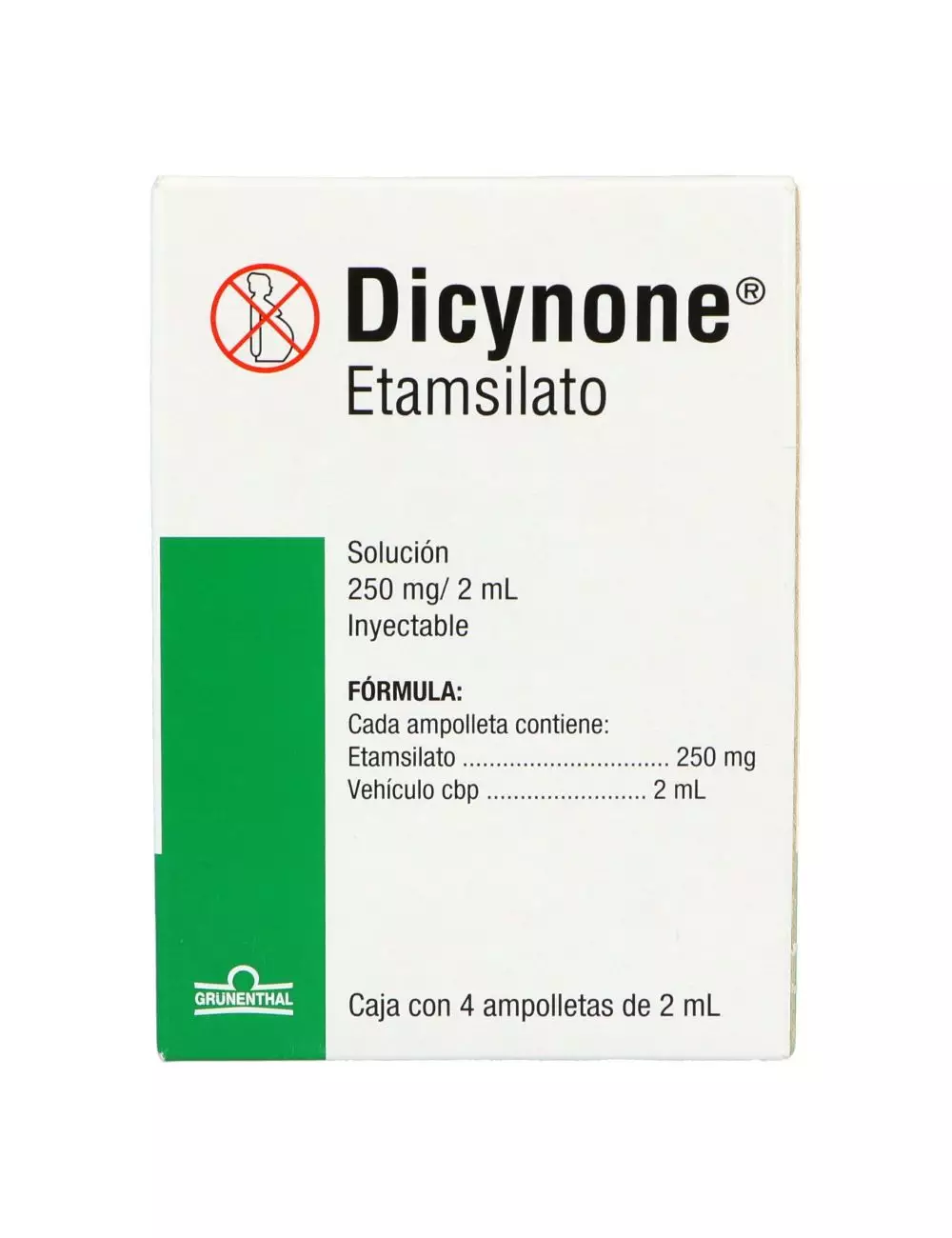 Dicynone 250 mg Caja Con 4 Ampolletas De 2 mL