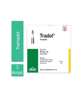 Tradol 50 mg Caja Con 3 Ampolletas