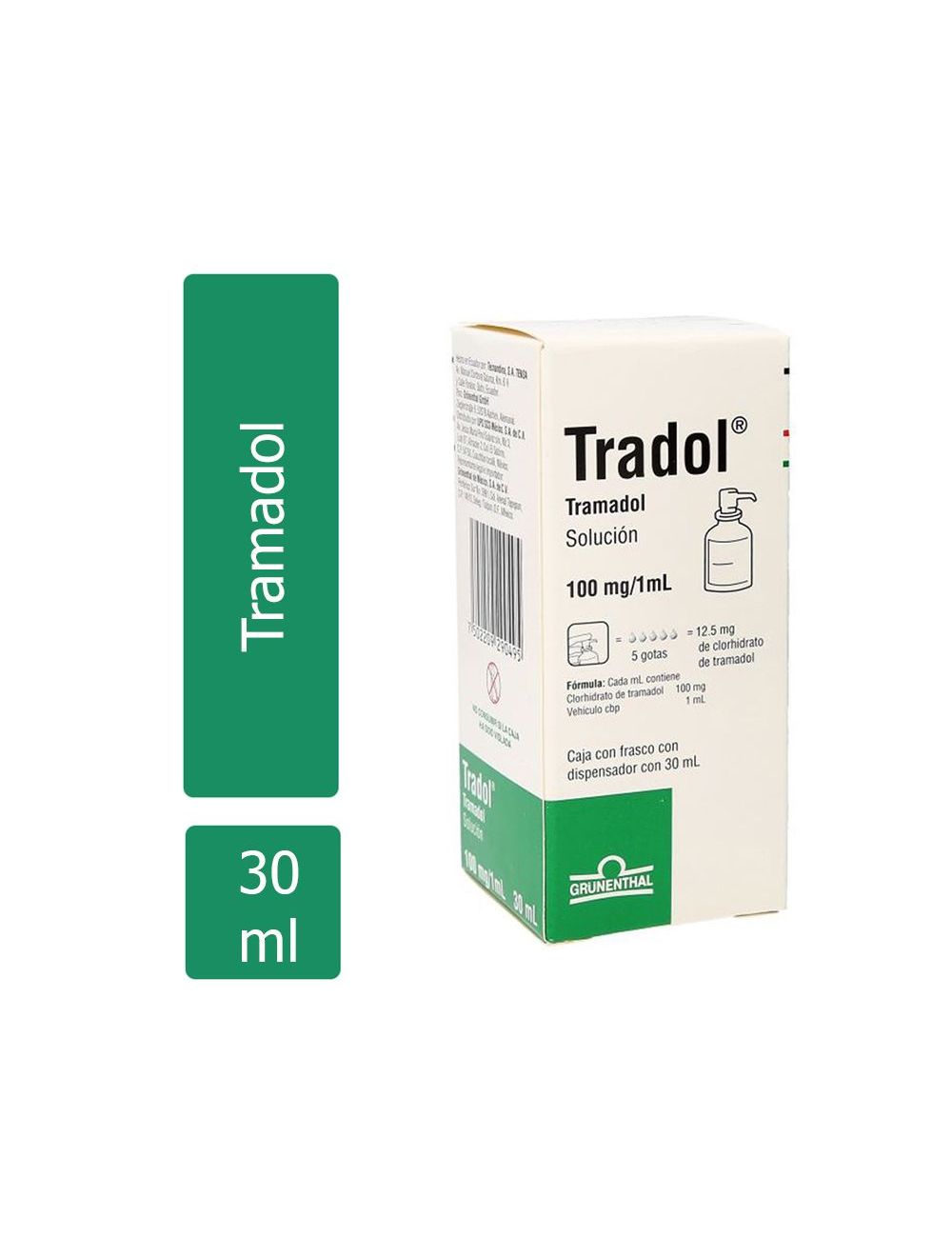Tradol® 100 mg/ml (Tramadol) -Dispensador de 30 ml -  Grunenthal