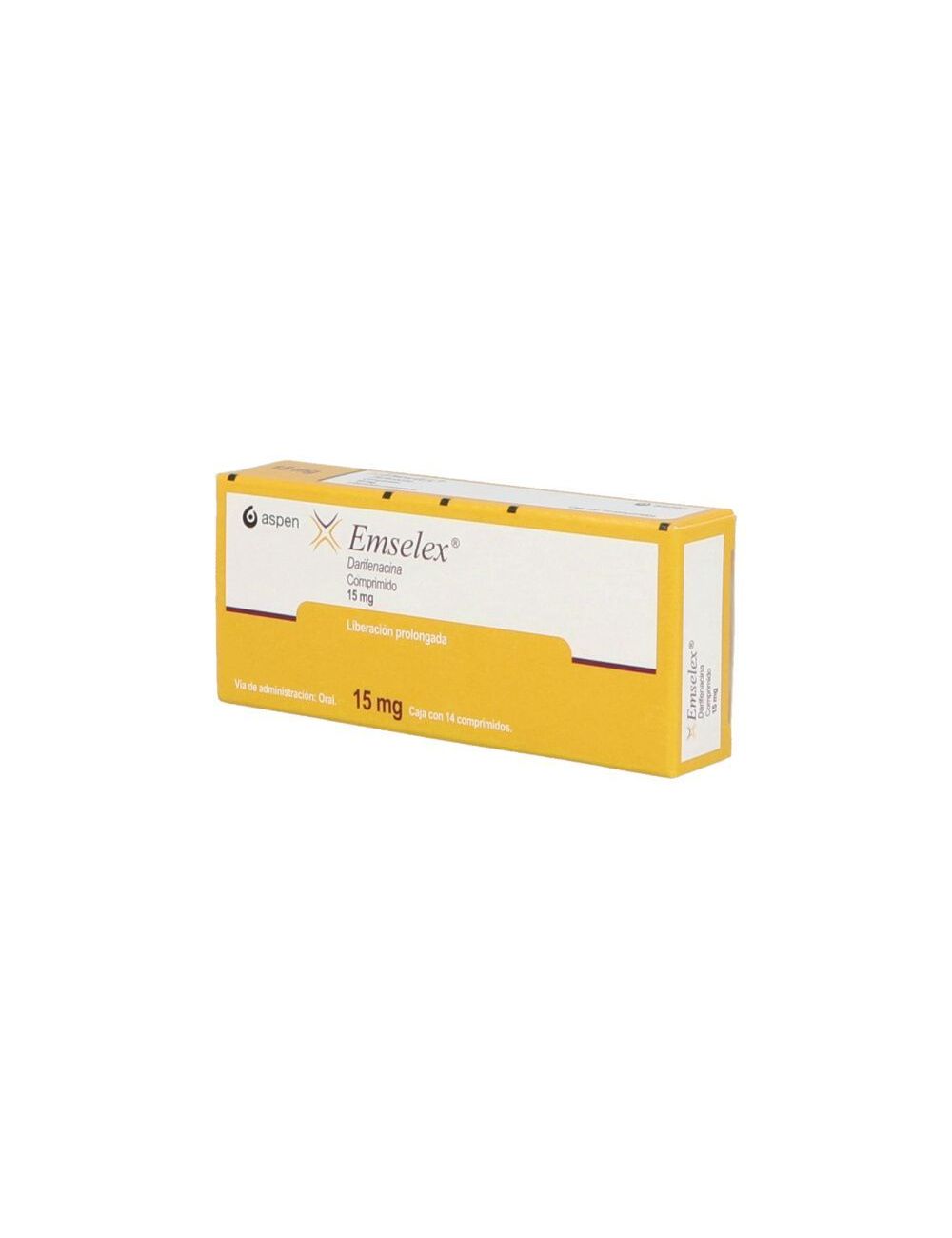 Emselex® 15 mg (Darifenacina) | 14 Comprimidos | Aspen