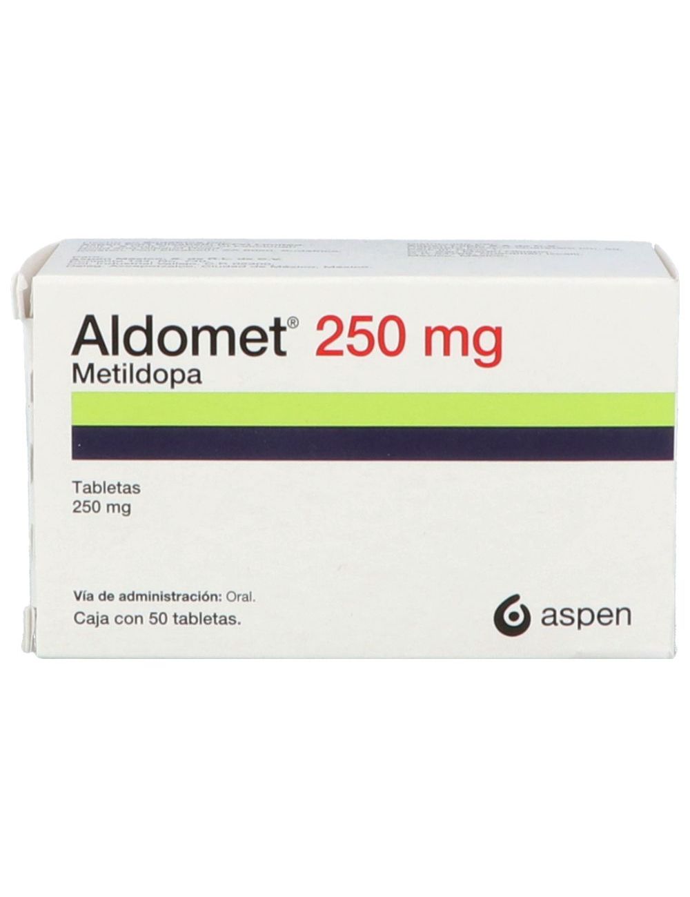Aldomet 250 mg Caja Con 50 Tabletas
