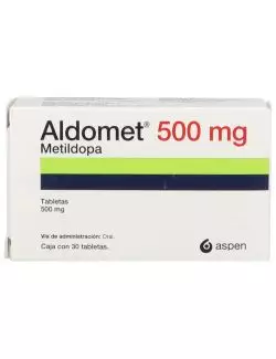 Aldomet 500 mg Caja Con 30 Tabletas