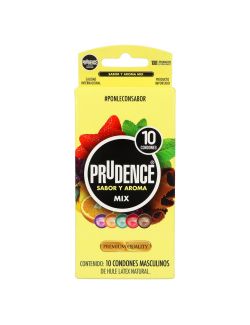 Preservativos Prudence Caja Con 10 Piezas Sabor Y Aroma Mix