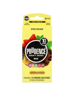 Preservativos Prudence Caja Con 10 Piezas Sabor Y Aroma Mix