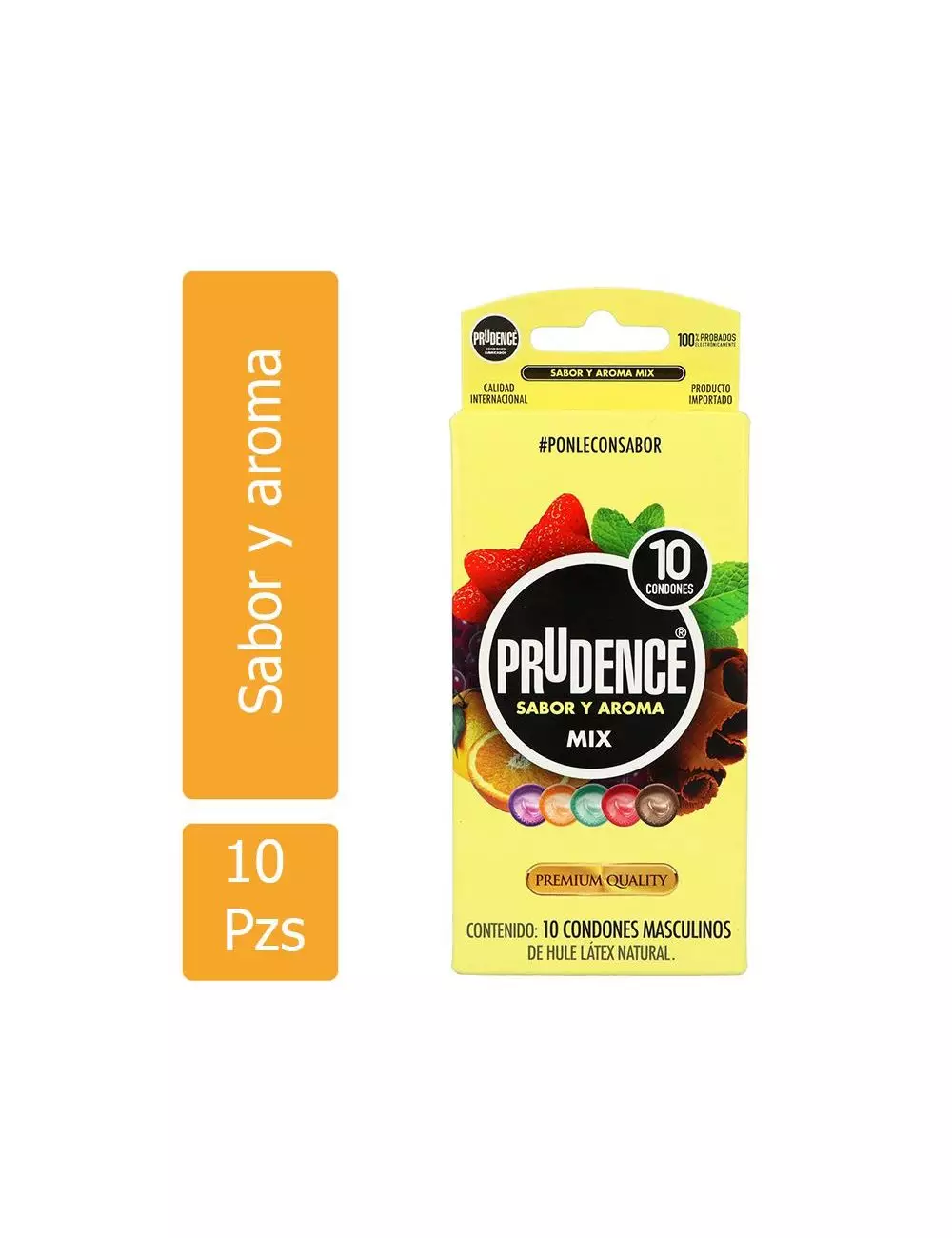 Preservativos Prudence Caja Con 10 Piezas Sabor Y Aroma Mix