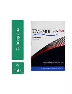 EVEMGLEA fem - Cabergolina 0.5 mg - 4 Tabletas - Exeltis