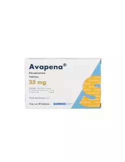 Avapena 25 mg Caja Con 20 Tabletas