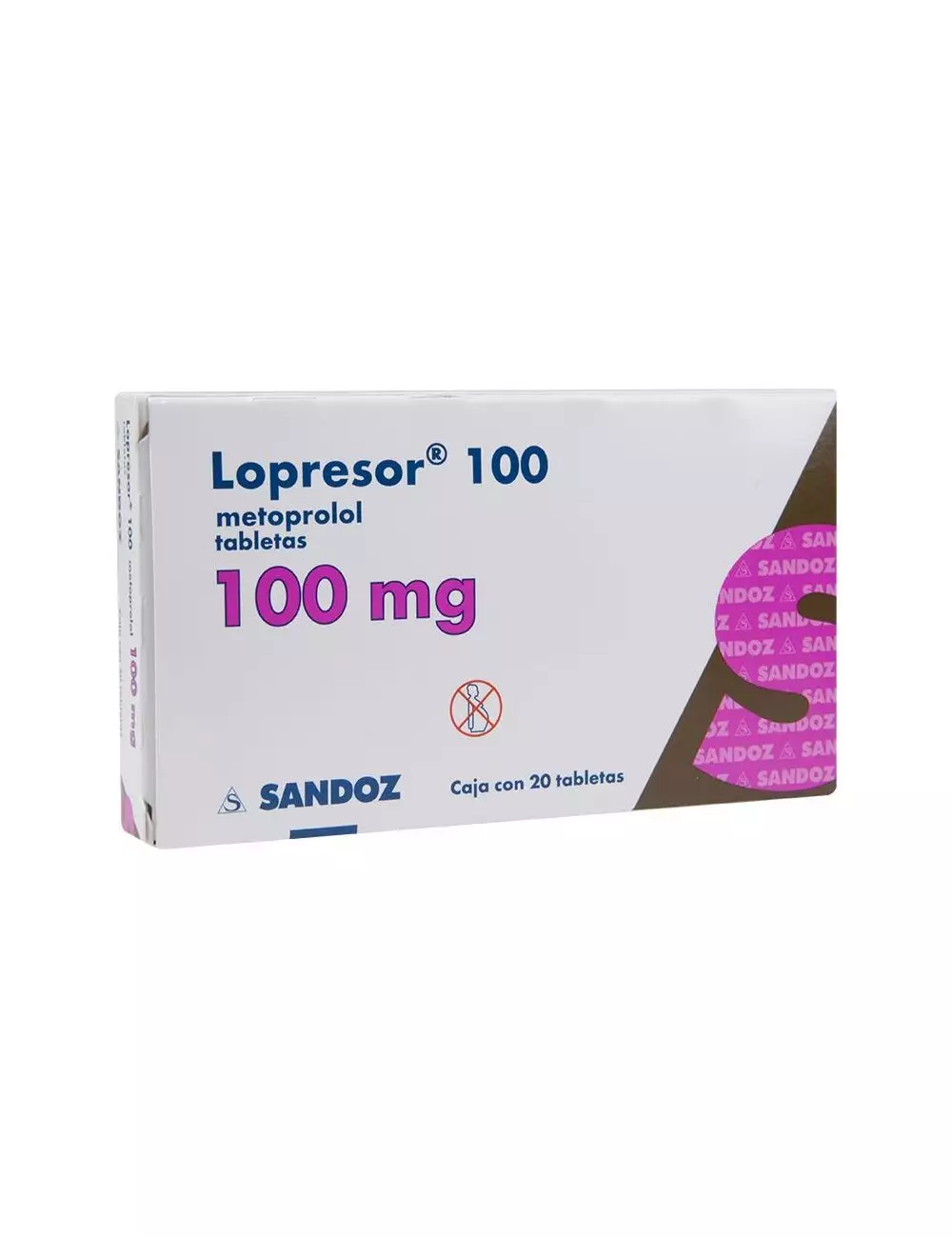 Lopresor 100 mg Caja Con 20 Tabletas