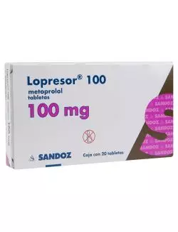Lopresor 100 mg Caja Con 20 Tabletas
