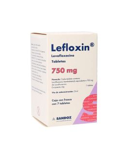 Lefloxin 750 mg Caja Con Frasco Con 7 Tabletas -RX2