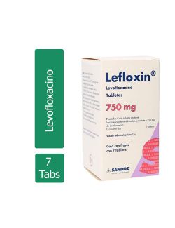 Lefloxin 750 mg Caja Con Frasco Con 7 Tabletas -RX2