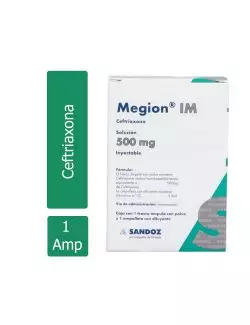 Megion I.M 500 mg Solución Inyectable Con 1 Frasco Ámpula -RX2