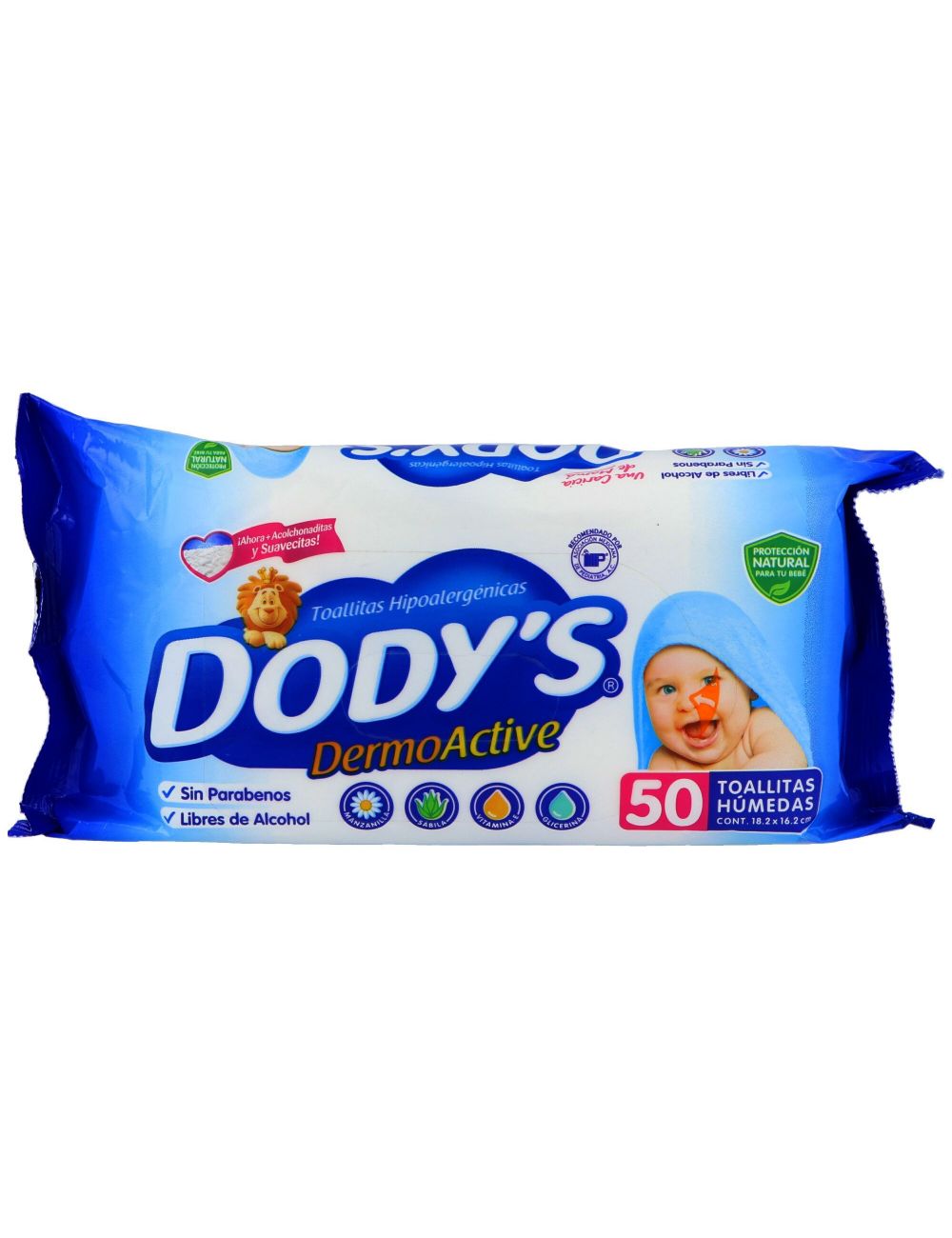 DODY´S DERMO ACTIVE PAQUETE CON 50 TOALLITAS HÚMEDAS