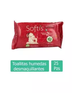 Softis Paquete Con 25 Toallas Húmedas Desmaquillantes