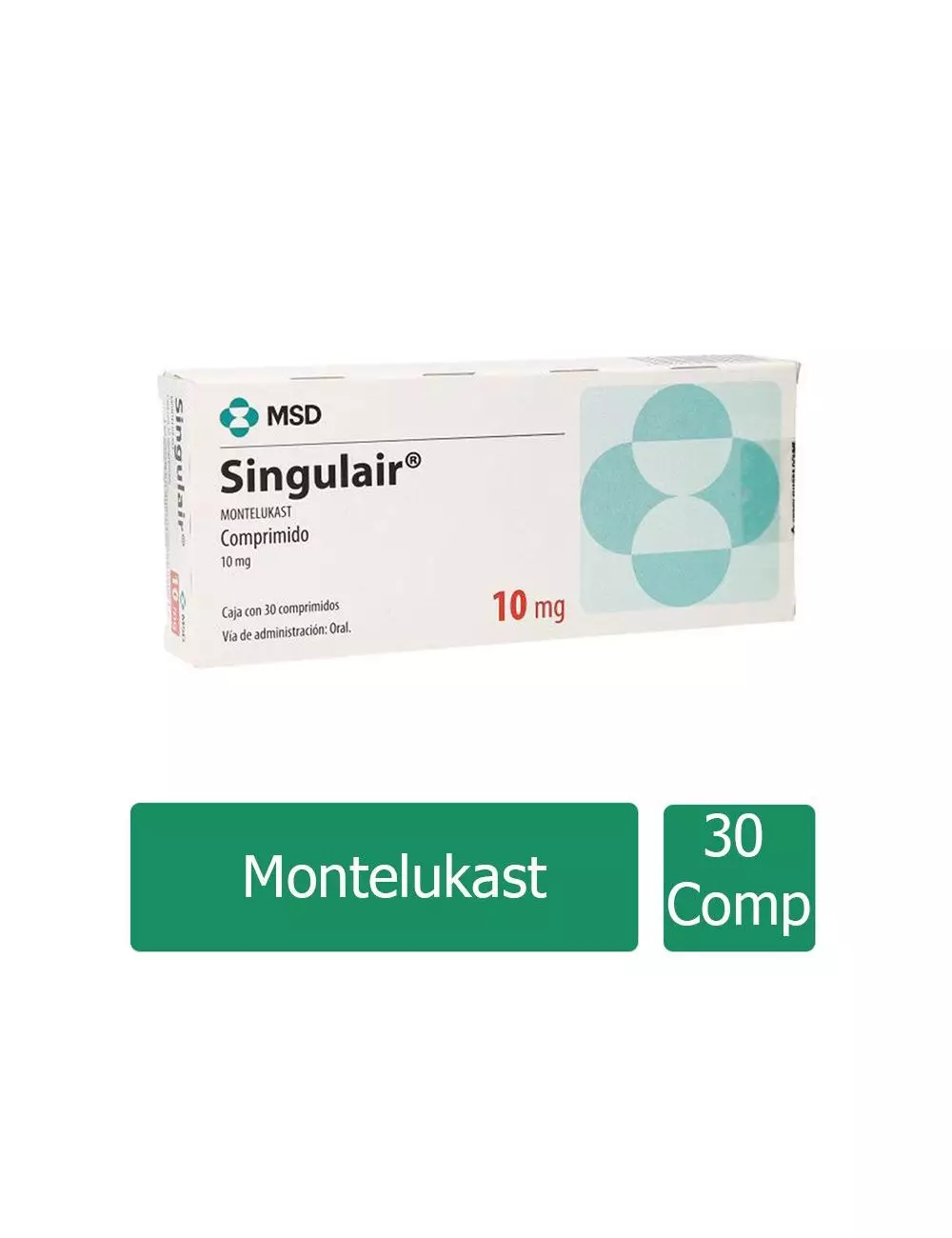 Singulair® 10 mg (Montelukast) - Caja con 30 Comprimidos - Merck