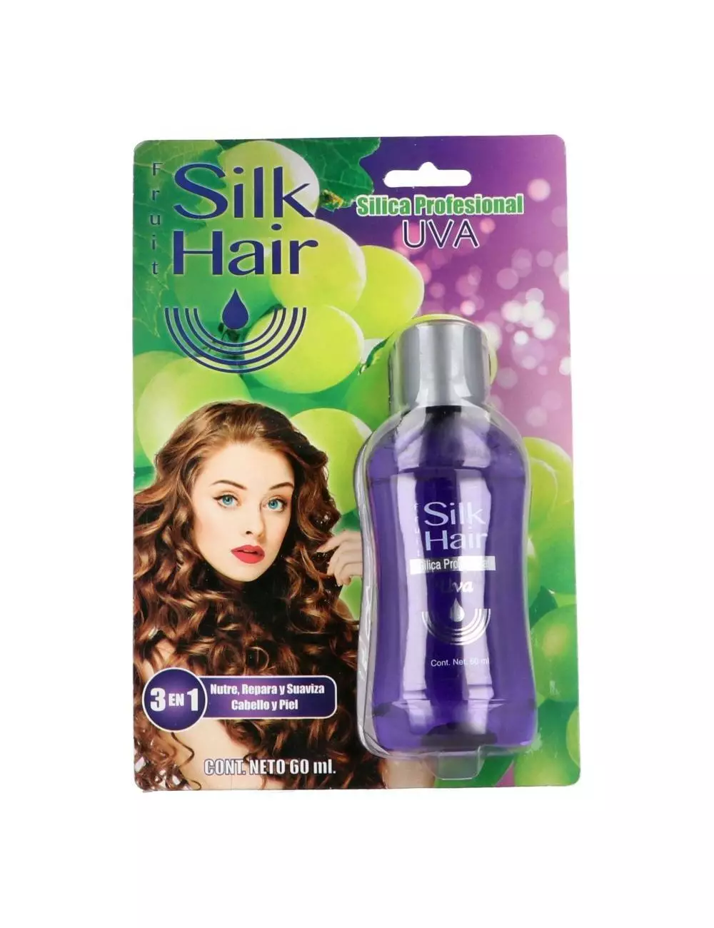 Silica Silk Hair Uva Empaque Con Frasco De 60 mL