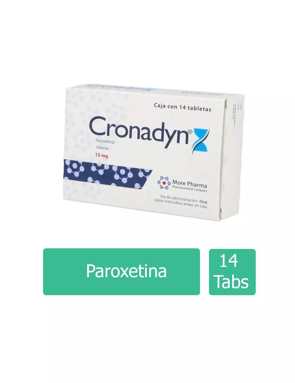 Cronadyn® 15 mg (Paroxetina) - 14 Tabletas - More Pharma