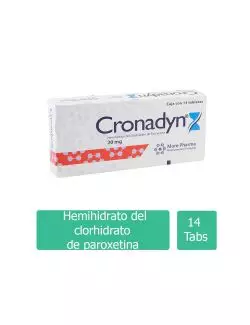 Cronadyn® 20 mg - 14 Tabletas | Hemihidrato del Clorhidrato de Paroxetina | More Pharma